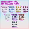 imageTownley Girl 96 Pcs GlitterGlamup ampamp Metallic PressOn Nails Artificial Fake False Nails Set for Tweens with PreGlue Full Cover Acrylic Nail Tip Kit Great for Gifts Parties Sleepovers ampamp MakeoversPink