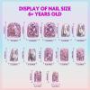 imageTownley Girl 96 Pcs GlitterGlamup ampamp Metallic PressOn Nails Artificial Fake False Nails Set for Tweens with PreGlue Full Cover Acrylic Nail Tip Kit Great for Gifts Parties Sleepovers ampamp MakeoversPurple
