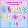 imageTownley Girl 96 Pcs GlitterGlamup ampamp Metallic PressOn Nails Artificial Fake False Nails Set for Tweens with PreGlue Full Cover Acrylic Nail Tip Kit Great for Gifts Parties Sleepovers ampamp MakeoversRainbow