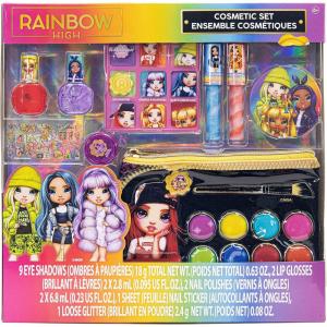 imageRainbow High  Townley Girl Cosmetic Makeup with Palette Bag Set Includes Lip Gloss Nail Polish ampamp Eye Shadow and More for Kids Girls Ages 6 Perfect for Parties Sleepovers and Makeovers