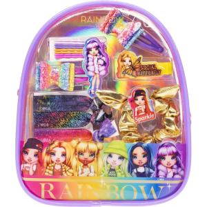 imageTownley Girl Rainbow High Backpack Cosmetic Makeup Gift Bag Set includes Hair Accessories and Clear PVC Backpack for Kids Girls Ages 3 perfect for Parties Sleepovers and Makeovers