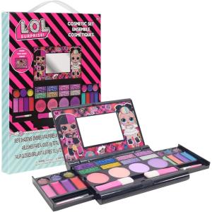 imageLOL Surprise AllinOne Kids Cosmetic Compact Set Includes Washable Lip Gloss Eye Shimmer Cheek Shimmer Brushes Colorful Portable Beauty Set for Girls Kids and Toddlers Ages 3 by Townley Girl