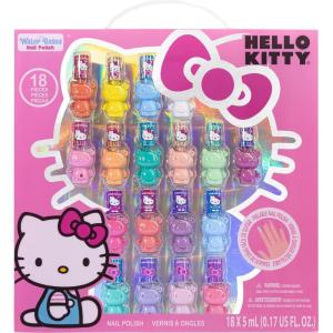 imageHello Kitty NonToxic PeelOff WaterBased Safe Quick Dry Nail Polish Set for Girl Kids Ages 3 Perfect for Birthday Gift Parties Sleepovers ampamp Makeovers 18 Pcs