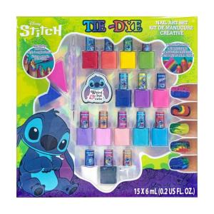 imageTownley Girl Disney Stitch 15 Piece WaterBased Nail Art Activity Makeup Set Includes Nail Polish Nail Brush and Nail Files For Parties Sleepovers and Makeovers Ages 6