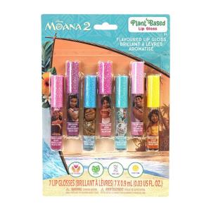 imageDisney Moana 7 Piece Plant Based Lip Gloss Girls Party Favors First Makeup Set for Girl Perfect for Parties Sleepovers and Birthday Gifts Ages 3 by Townley Girl
