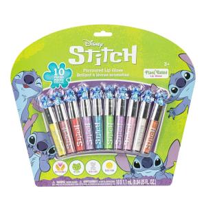 imageDisney Stitch 10 Piece Plant Based Lip Gloss Girls Party Favors First Makeup Set for Girl Perfect for Parties Sleepovers and Birthday Gifts Ages 3 by Townley Girl