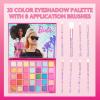 imageBarbie 35Well Shadow Palette Shimmery and Opaque Colors Pigmented Blendable 8 Application Brushes Ages 8 Perfect for Parties Sleepovers ampamp Makeovers By Townley Girl