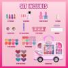 imageBarbie Car Makeup Kit for Girls Real Washable Toy Makeup Set Barbie Gift Play Makeup and Pretend Play Toys Perfect for Birthdays Parties Sleepovers ampamp Makeovers Ages 6 and up by Townley Girl