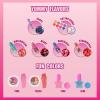 imageBarbie Car Makeup Kit for Girls Real Washable Toy Makeup Set Barbie Gift Play Makeup and Pretend Play Toys Perfect for Birthdays Parties Sleepovers ampamp Makeovers Ages 6 and up by Townley Girl
