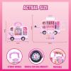 imageBarbie Car Makeup Kit for Girls Real Washable Toy Makeup Set Barbie Gift Play Makeup and Pretend Play Toys Perfect for Birthdays Parties Sleepovers ampamp Makeovers Ages 6 and up by Townley Girl