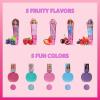 imageBarbie Cosmetic Makeup Set for Girls with Super Sparkly Lip Gloss Nail Polish and Nail Stickers 11 Pieces Perfect for Parties Sleepovers Makeovers Birthday Holiday Gift Ages 3 By Townley Girl