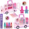 imageBarbie Car Makeup Kit for Girls Real Washable Toy Makeup Set Barbie Gift Play Makeup and Pretend Play Toys Perfect for Birthdays Parties Sleepovers ampamp Makeovers Ages 6 and up by Townley Girl