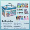 imageStitch Train Case Beauty Set Kids Makeup Kit for Girls Real Washable Makeup Set Play Makeup Party Favor Birthday Ages 3 4 5 6 7 8 9 10 11 12 by Townley GirlMoana 2