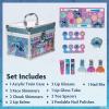 imageStitch Train Case Beauty Set Kids Makeup Kit for Girls Real Washable Makeup Set Play Makeup Party Favor Birthday Ages 3 4 5 6 7 8 9 10 11 12 by Townley GirlStitch