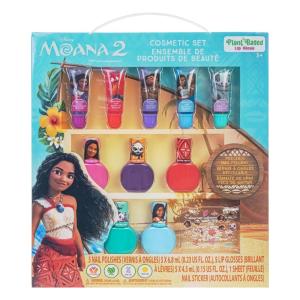 imageDisney Moana 2 Super Sparkly Cosmetic Makeup Set for Girls with Lip Gloss Nail Polish and Nail Stickers 11 Pieces Perfect for Parties Sleepovers Makeovers Birthday Gift Ages 3 By Townley Girl