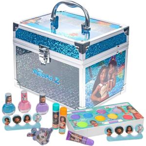 imageStitch Train Case Beauty Set Kids Makeup Kit for Girls Real Washable Makeup Set Play Makeup Party Favor Birthday Ages 3 4 5 6 7 8 9 10 11 12 by Townley GirlMoana 2