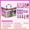 imageBarbie Movie Kids Makeup Kit for Girls Real Washable Toy Makeup Set Barbie Gift Play Makeup and Pretend Play Toys Ages 3 4 5 6 7 8 9 10 11 12 By Townley Girl