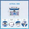 imageDisney Stitch Beauty Mini Train Case Set Includes Lip Gloss Tube Lip Balm Lip Gloss Compact for Girlsfor Parties Sleepovers Ages 3 by Townley Girl