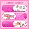 imageHello Kitty Tackle Box Cosmetic Set for Kids  Includes Nail Lip ampamp Eye Makeup  Safe NonToxic Beauty Playset for Ages 3 by Townley Girl