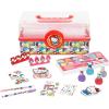 imageHello Kitty Tackle Box Cosmetic Set for Kids  Includes Nail Lip ampamp Eye Makeup  Safe NonToxic Beauty Playset for Ages 3 by Townley Girl