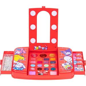 imageHello Kitty and Friends Beauty Vanity Set with LightUp Mirror Includes Lip Gloss Eyeshadow Blush Brushes Nail Polishes AA Batteries Not Included Ages 3 by Townley Girl