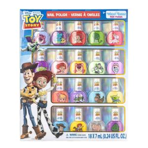 imageTownley Girl Disney Pixar Toy Story 18Pack Nail Polish Set WaterBased Peelable Nail Polish with Glittery Shimmery and Opaque Colors Kids Girls