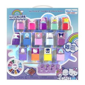 imageTownley Girl Hello Kitty and Friends PeelOff Nail Polish Set with Glittery Shimmery ampamp Opaque Colors ampamp Nail Accessories for Girls Ages 3 For Parties ampamp Makeovers 18 Pc Set