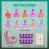 imageTownley Girl Disney Alice in Wonderland 10 Pack Swirl Nail Polish Set with Accesories WaterBased Peelable Nail Polish with Shimmery Opaque Swirl Colors Kids Girls Perfect for Gifts