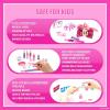imageBarbie Beauty Deluxe Train Case Includes Lip Gloss Eyeshadow Nail Polish Blush Hair Accessories ampamp More for Girls Perfect for GiftGiving Ages 3 by Townley Girl
