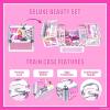 imageBarbie Beauty Deluxe Train Case Includes Lip Gloss Eyeshadow Nail Polish Blush Hair Accessories ampamp More for Girls Perfect for GiftGiving Ages 3 by Townley Girl