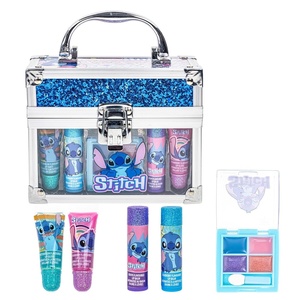 image:imageDisney Princess Kid Makeup Set in Mini Train Case Safe for Girl Ages 3Stitch