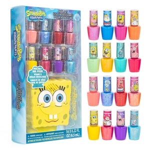 image:imageSpongeBob Nail Polish Set with Nail Dryer 16Piece PeelOff Ages 3Spongebob Squarepants