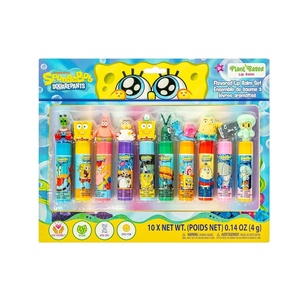 image:imageSpongeBob Lip Balm Set 10Piece with Removable 3D Toppers