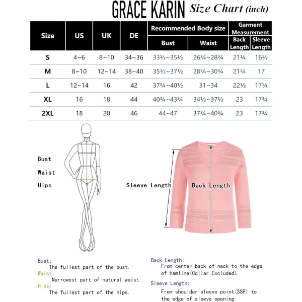 GRACE KARIN Womens 2024 Cropped Cardigan 34 Sleeve Lightweight Crochet Shrug HollowedOut Knit Sweater TopsRose Red