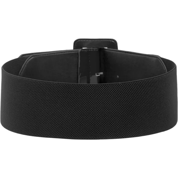 GRACE KARIN Womens Stretchy Belt 1950s 3 Inch Wide Elastic BeltsBlack