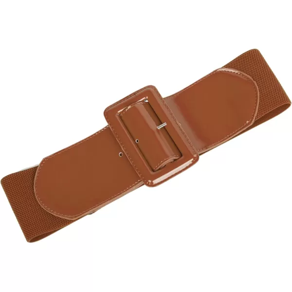 GRACE KARIN Womens Stretchy Belt 1950s 3 Inch Wide Elastic BeltsBlackbrown