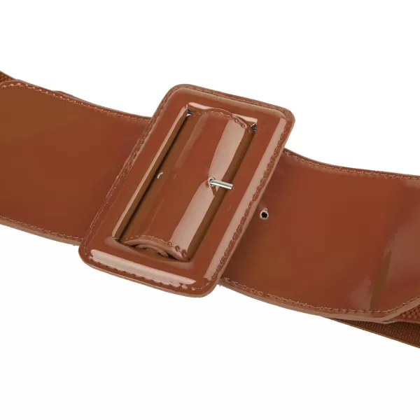 GRACE KARIN Womens Stretchy Belt 1950s 3 Inch Wide Elastic BeltsBlackbrown