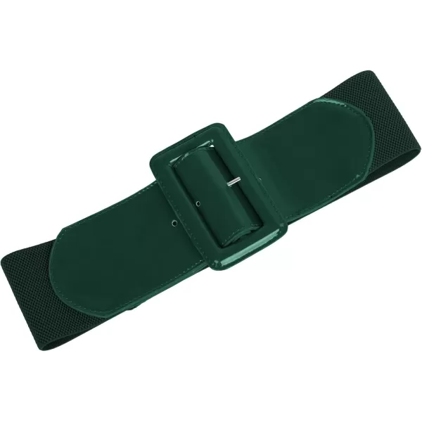 GRACE KARIN Womens Stretchy Belt 1950s 3 Inch Wide Elastic BeltsDark Green