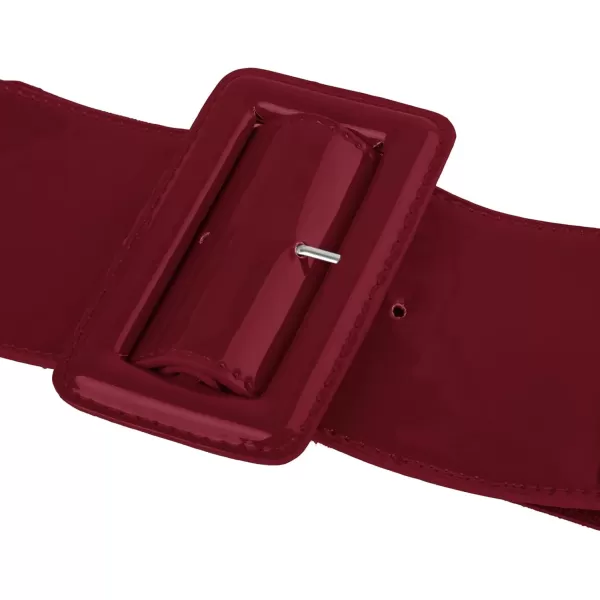 GRACE KARIN Womens Stretchy Belt 1950s 3 Inch Wide Elastic BeltsDark Red