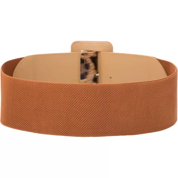 GRACE KARIN Womens Stretchy Belt 1950s 3 Inch Wide Elastic BeltsLeopard