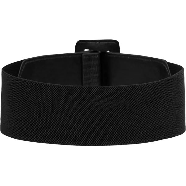 GRACE KARIN Womens Stretchy Belt 1950s 3 Inch Wide Elastic BeltsRetroblack