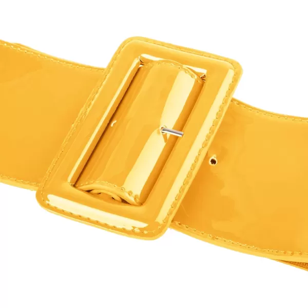 GRACE KARIN Womens Stretchy Belt 1950s 3 Inch Wide Elastic BeltsYellow