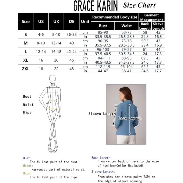 GRACE KARIN Womens V Neck Casual Work Tops 34 Sleeve Office Dressy Blouse Top Asymmetrical Elegant ShirtsNavy Blue