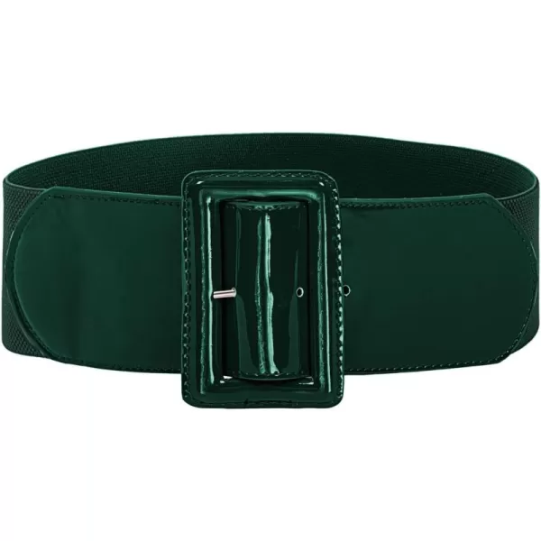 GRACE KARIN Womens Stretchy Belt 1950s 3 Inch Wide Elastic BeltsDark Green