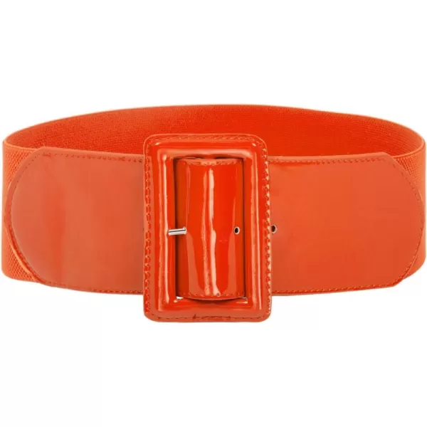 GRACE KARIN Womens Stretchy Belt 1950s 3 Inch Wide Elastic BeltsOrange