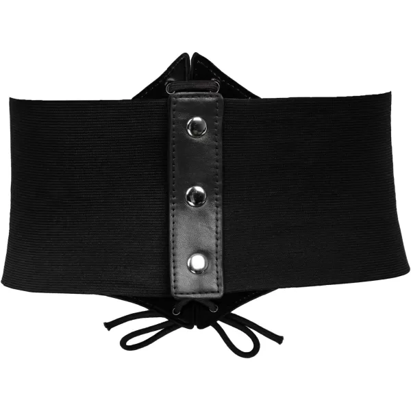 GRACE KARIN Laceup Cinch Belt Tied Corset Elastic Waist BeltBlack