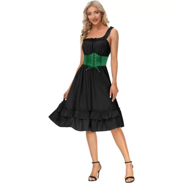 GRACE KARIN Laceup Cinch Belt Tied Corset Elastic Waist BeltGreen