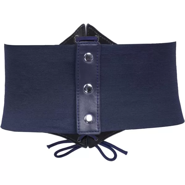 GRACE KARIN Laceup Cinch Belt Tied Corset Elastic Waist BeltNavy Blue