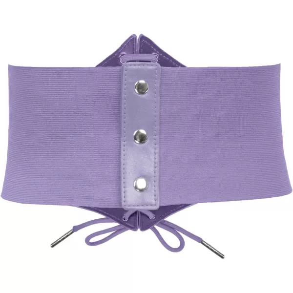 GRACE KARIN Laceup Cinch Belt Tied Corset Elastic Waist BeltPurple