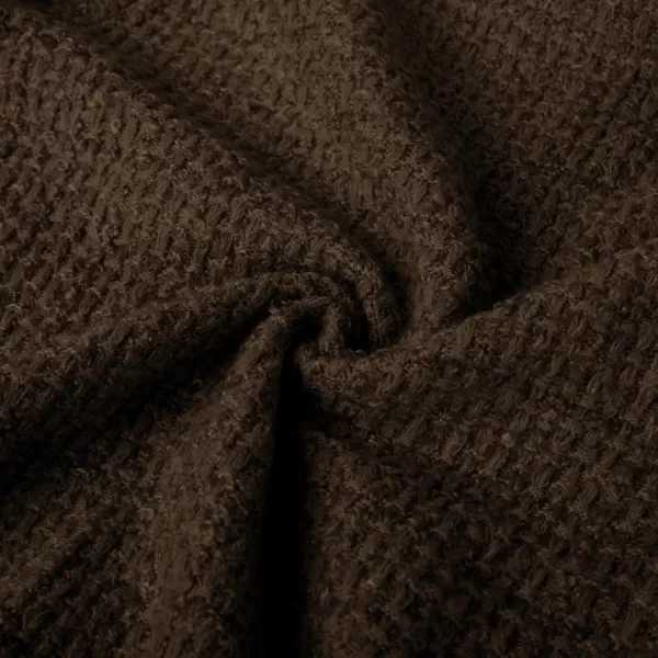 GRACE KARIN Womens Open Front Button Down Long Sleeve Texture Knit Cardigan Sweaters with PocketsCoffee